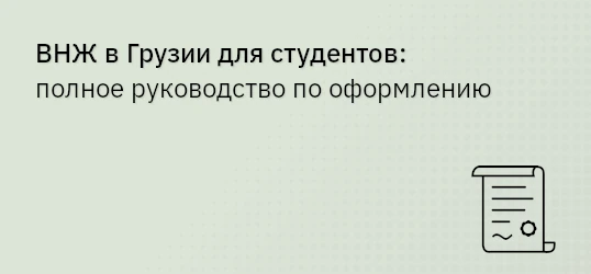 ВНЖ в Грузии для студентов: полное руководство по оформлению